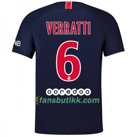Fotballdrakt Paris Saint-Germain Verratti 6 Hjemmetrøye 2018-2019 Kortermet